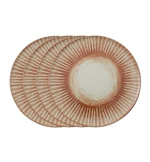 Arthur Krupp Assiette plate Sunlight Red 4 pièces, Rouge