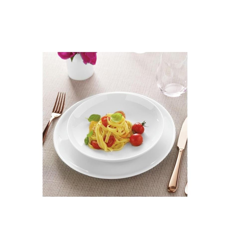 Arthur Krupp Assiette Plate Rotondo 18 pièces, Blanc