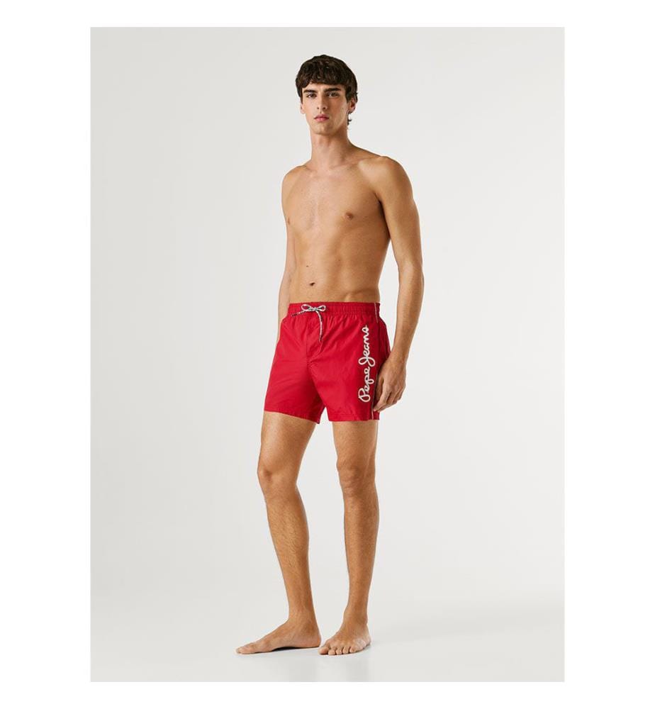 Swim Shorts Printed Logo - Royal Red