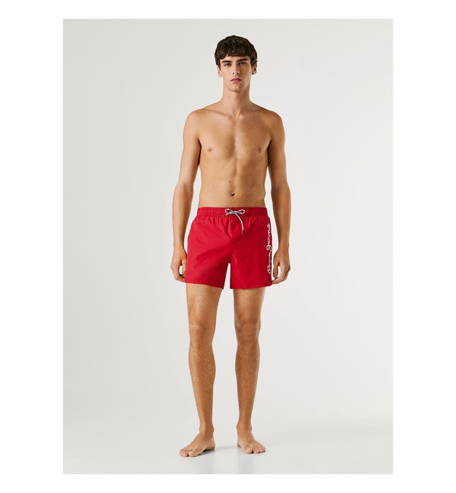 Swim Shorts Printed Logo - Royal Red