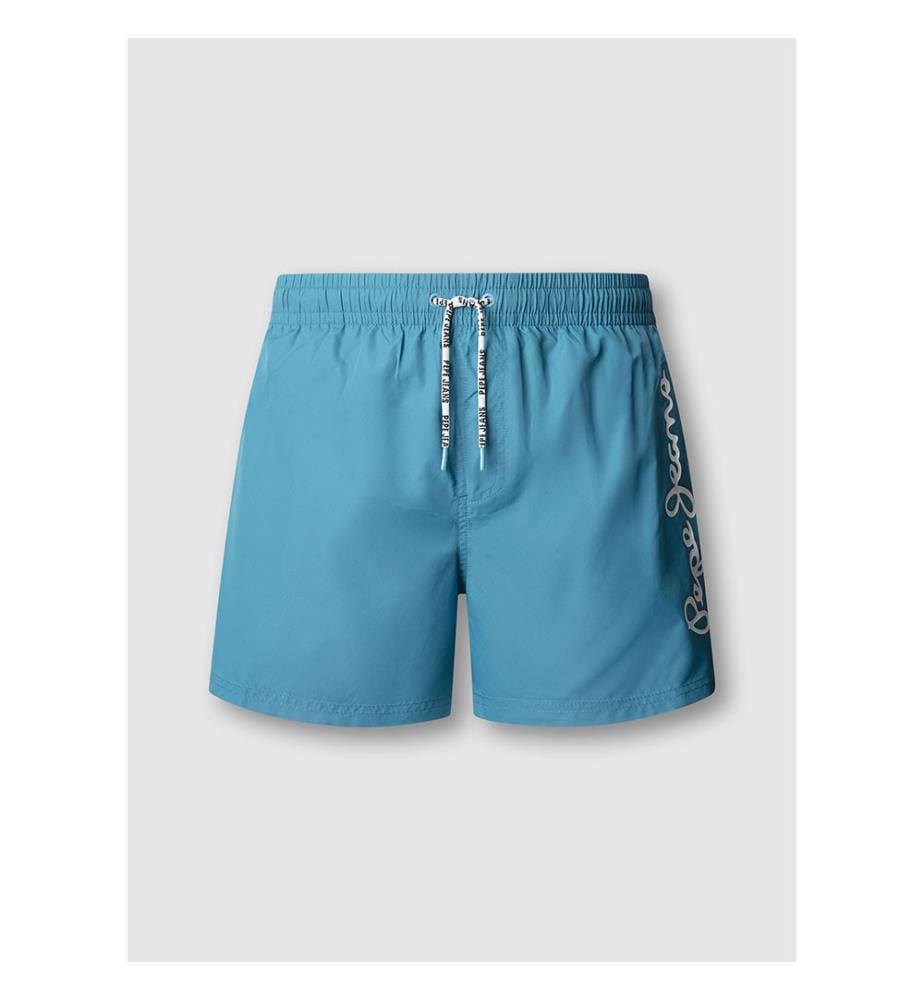 Badeshorts mit Logo bedruckt - Dunkeltürkisblau