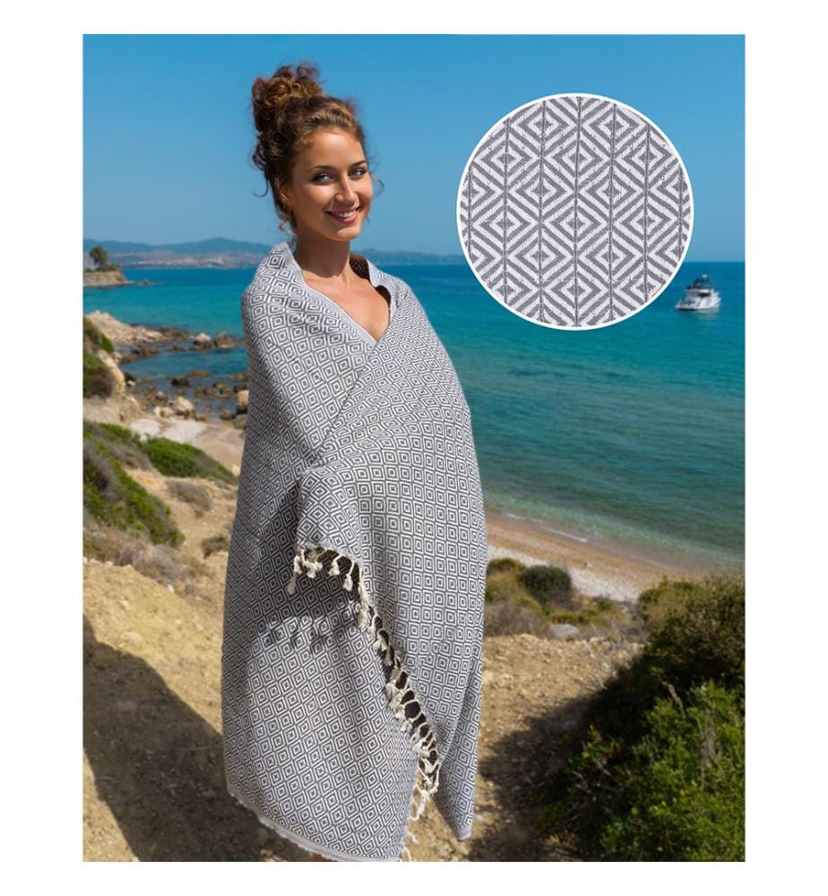 Telo mare Hamam "Ela" 100x180 cm - antracite