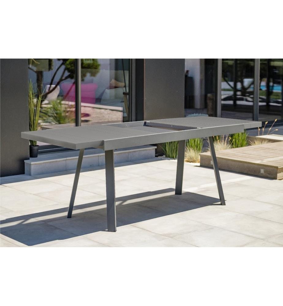 Table de Jardin Stockholm Extensible 150/225 x 96 cm - Gris Anthracite