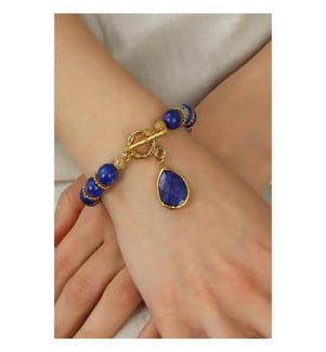 Lapislazuli & Saphir Armband - Dunkelblau
