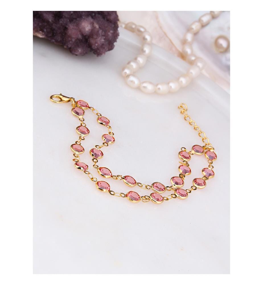 Kristall-Armband - Rosa