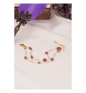 Steinbeeren-Quarz-Armband - Rosa