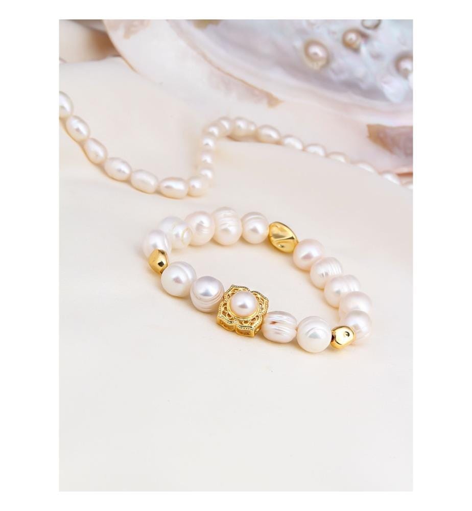 Perlenarmband - Weiss