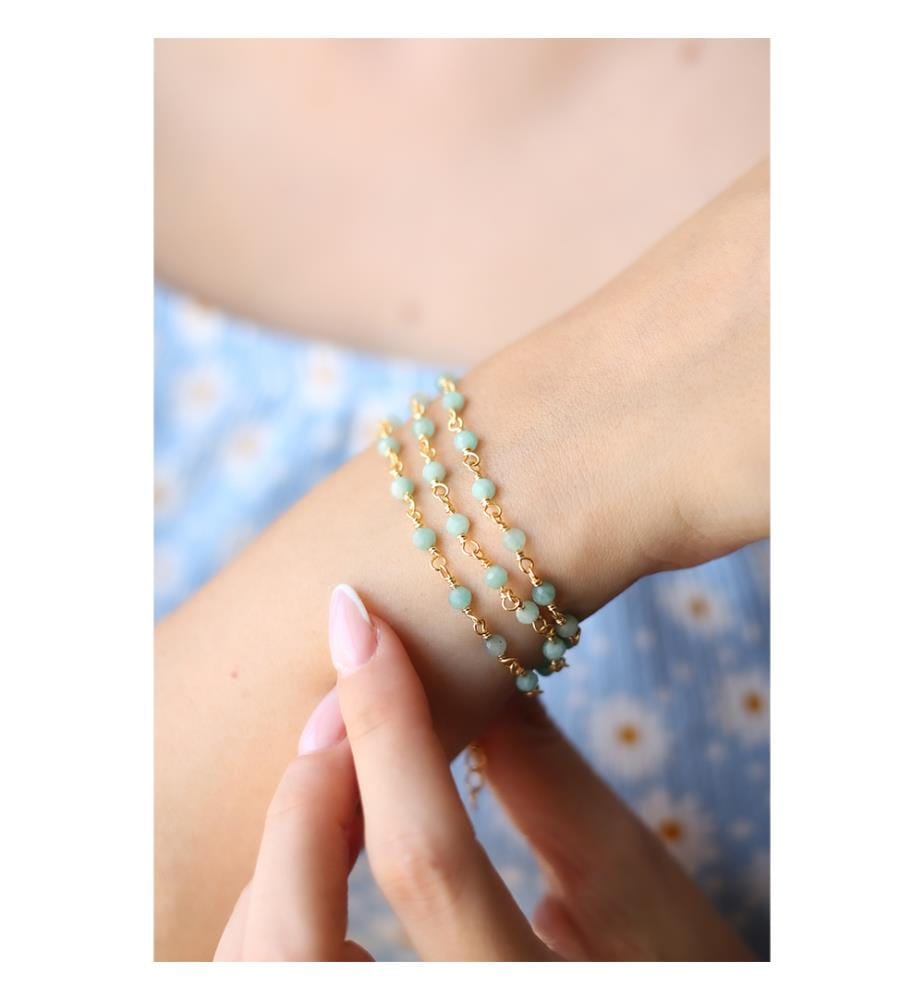 Aquamarin-Armband - Blau