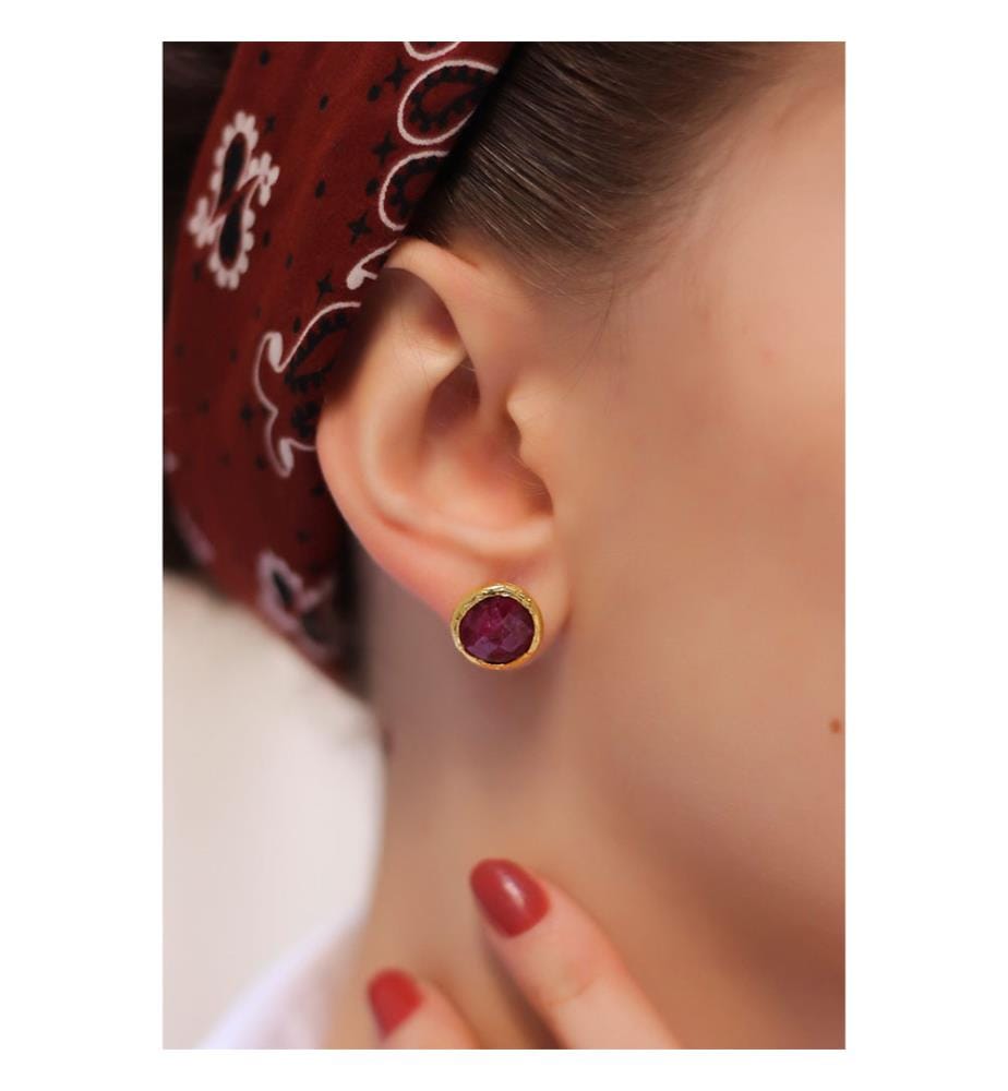 Achat-Ohrringe