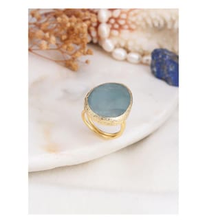 Aquamarin Ring - Hellblau