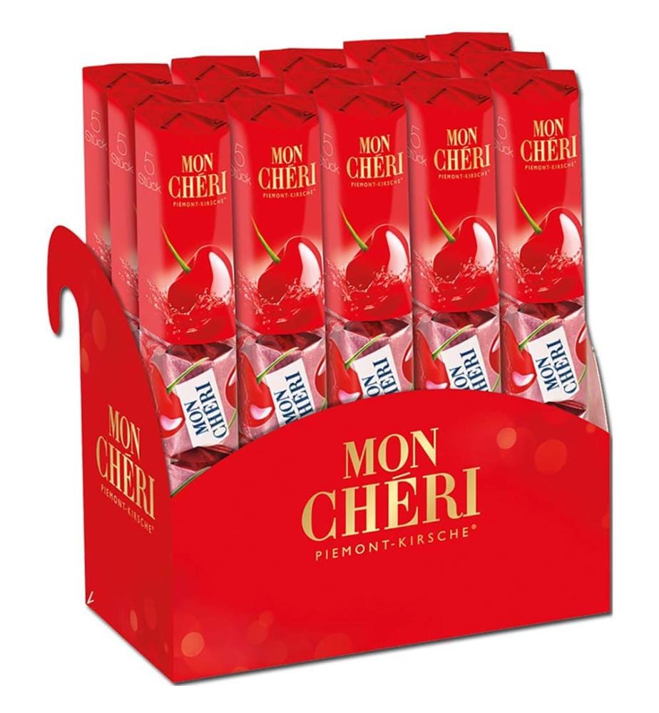 Batch of 15 Ferrero Mon Chéri Liqueur Chocolates Bars 5 pieces - 52g