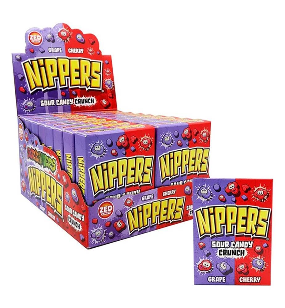 16x ZED Nippers Sour Candy Crunch Grape/Cherry - 50g