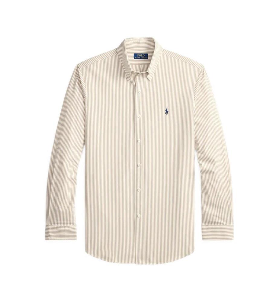 Hemd - Beige/Weiss