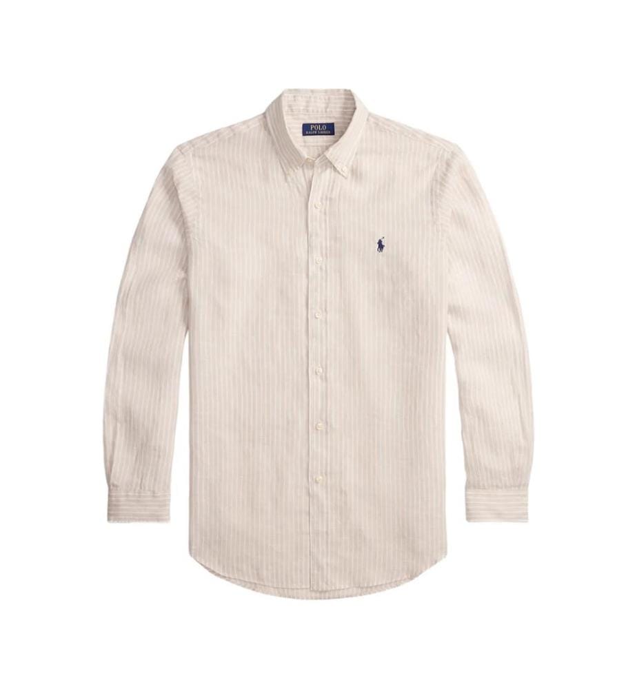 Hemd - Beige/Weiss
