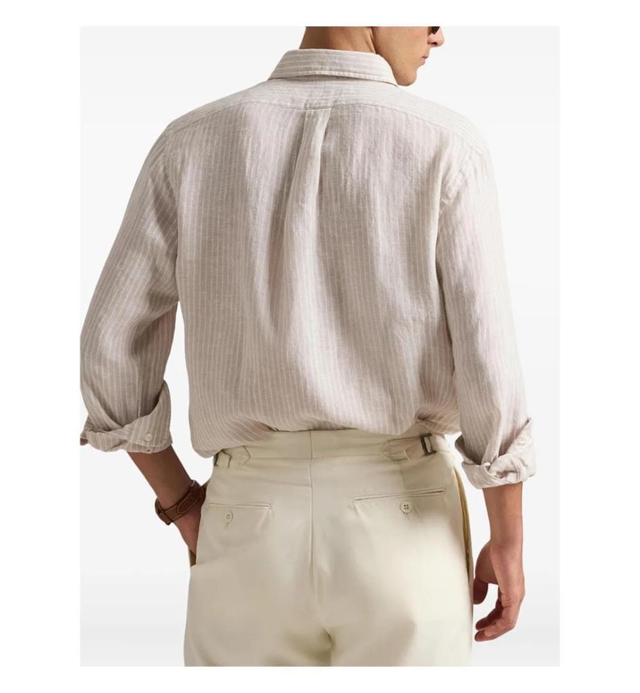 Hemd - Beige/Weiss