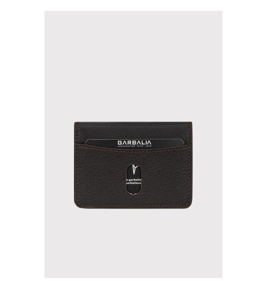 Kartenetui, 100 % echtes Leder, Braun