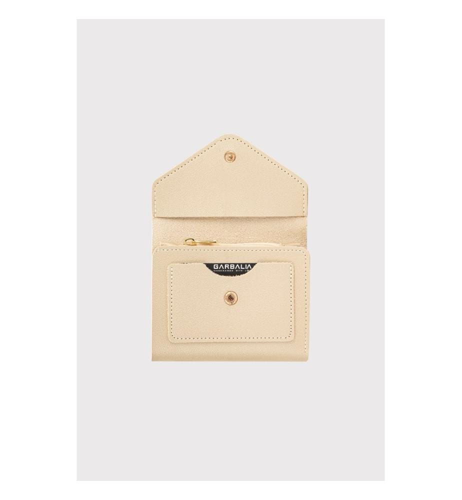 Damengeldbörse, 100 % PU-Leder, Beige