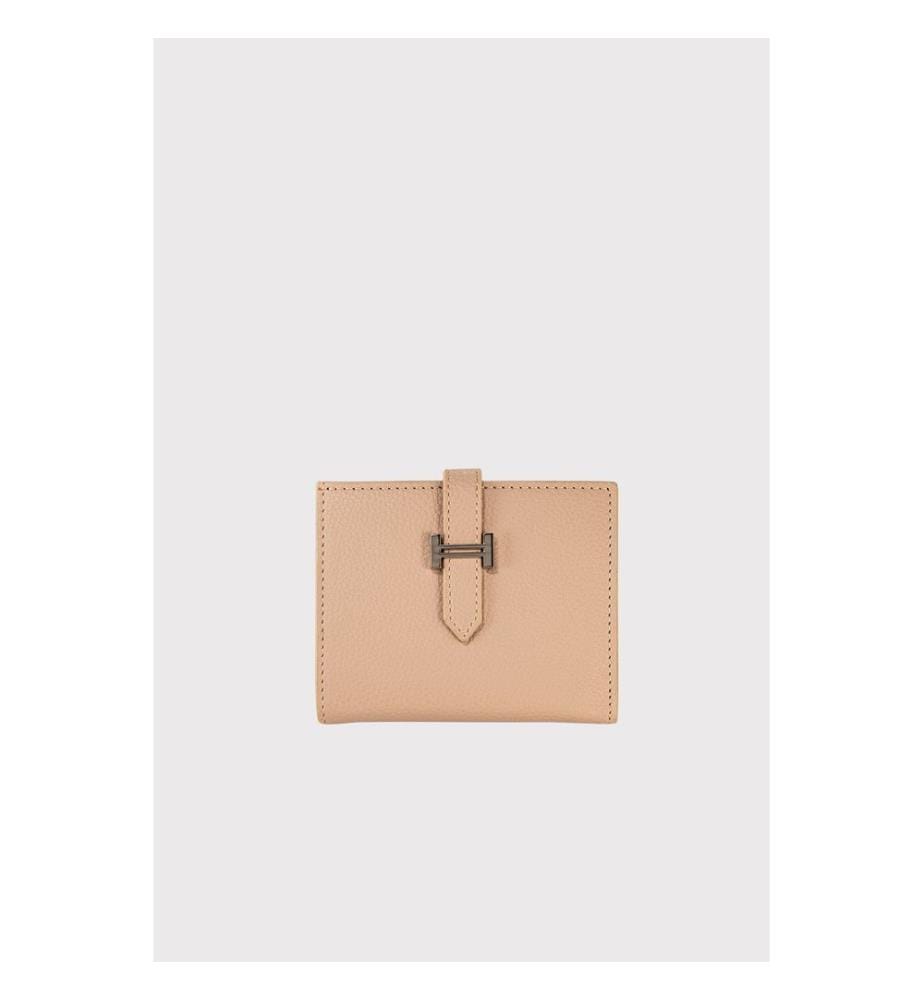 Damengeldbörse, 100 % PU-Leder, Beige