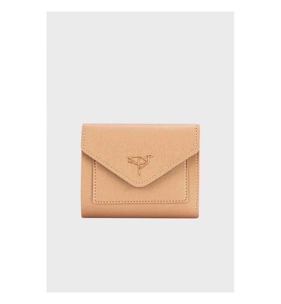Damengeldbörse, 100 % PU-Leder, Gold