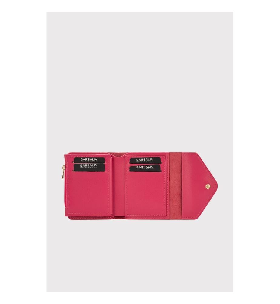 Damengeldbörse, 100 % PU-Leder, Fuchsia