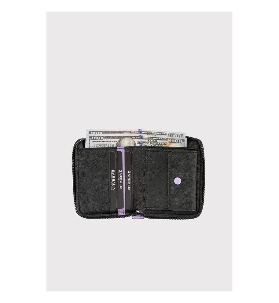 Portefeuille femme, 100 % cuir PU, lilas