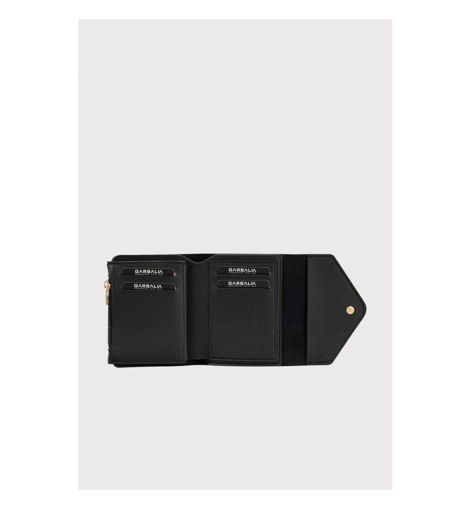 Damengeldbörse, 100 % PU-Leder, Schwarz