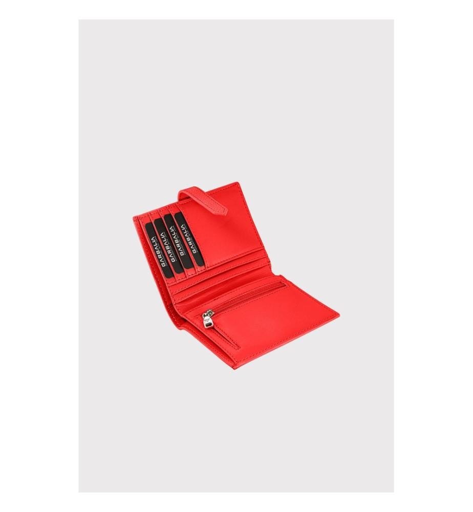 Damengeldbörse, 100 % PU-Leder, Rot