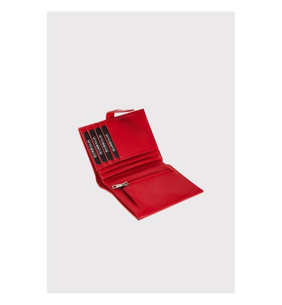 Damengeldbörse, 100 % PU-Leder, Rot