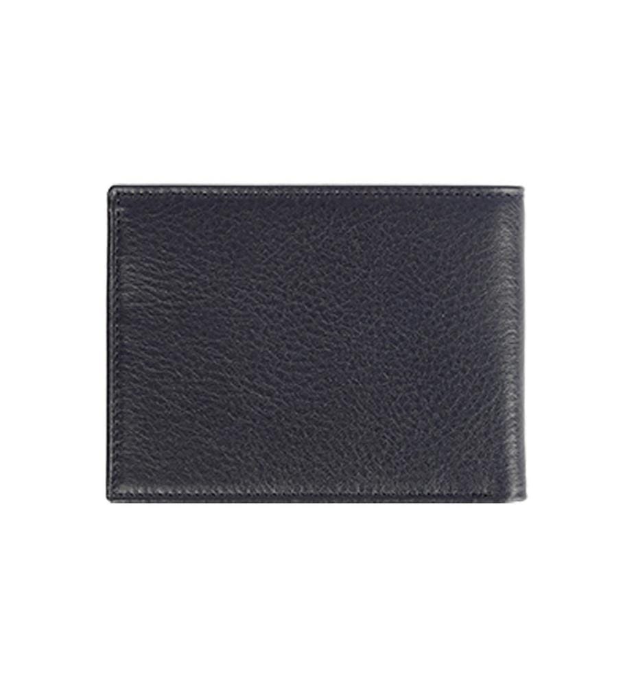 Herren-Geldbörse, 100 % echtes Leder, Dunkelblau