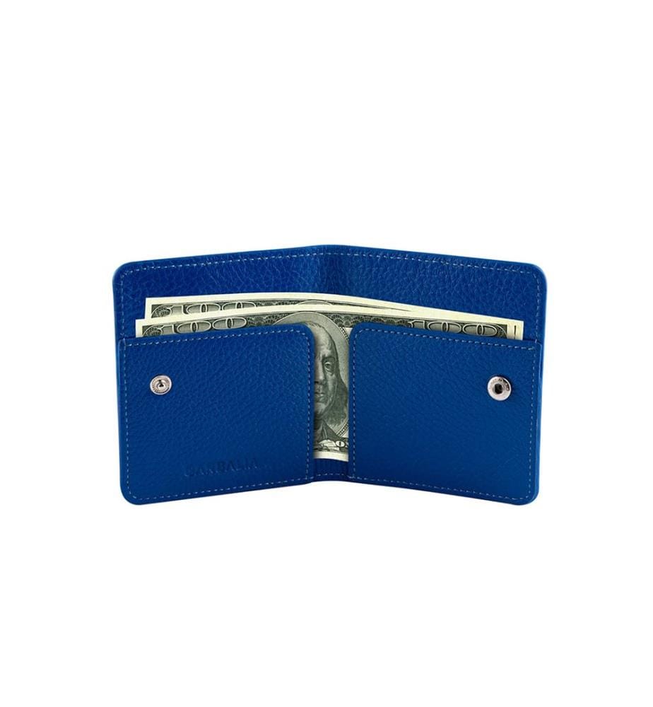 Herren-Geldbörse, 100 % echtes Leder, Hellblau