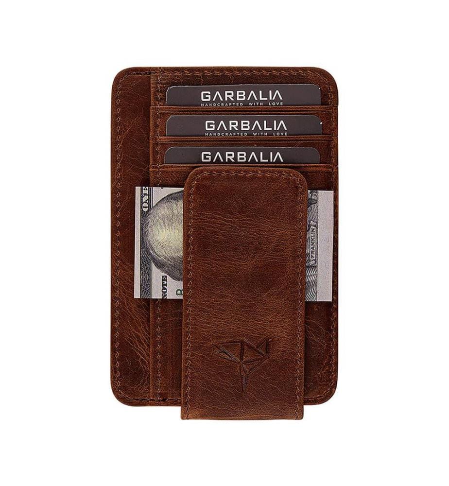 Portefeuille homme, 100 % cuir véritable, couleur fauve