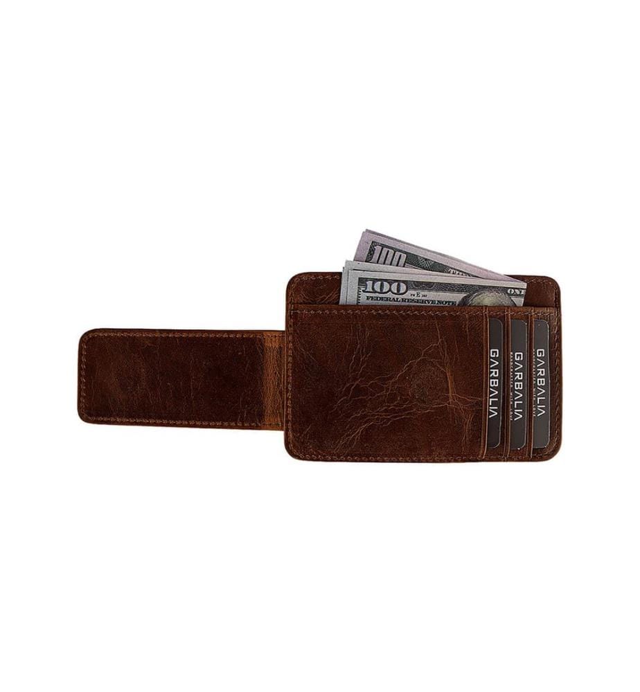 Portefeuille homme, 100 % cuir véritable, couleur fauve