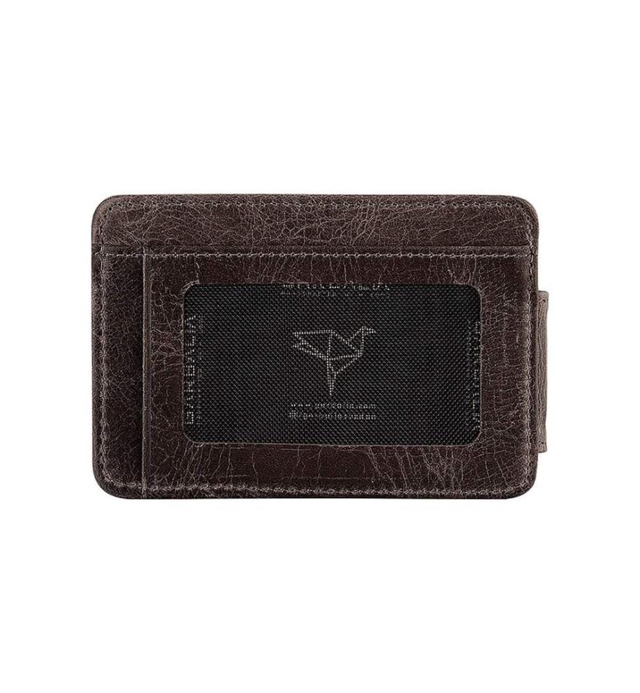 Herren-Geldbörse, 100 % echtes Leder, Grau