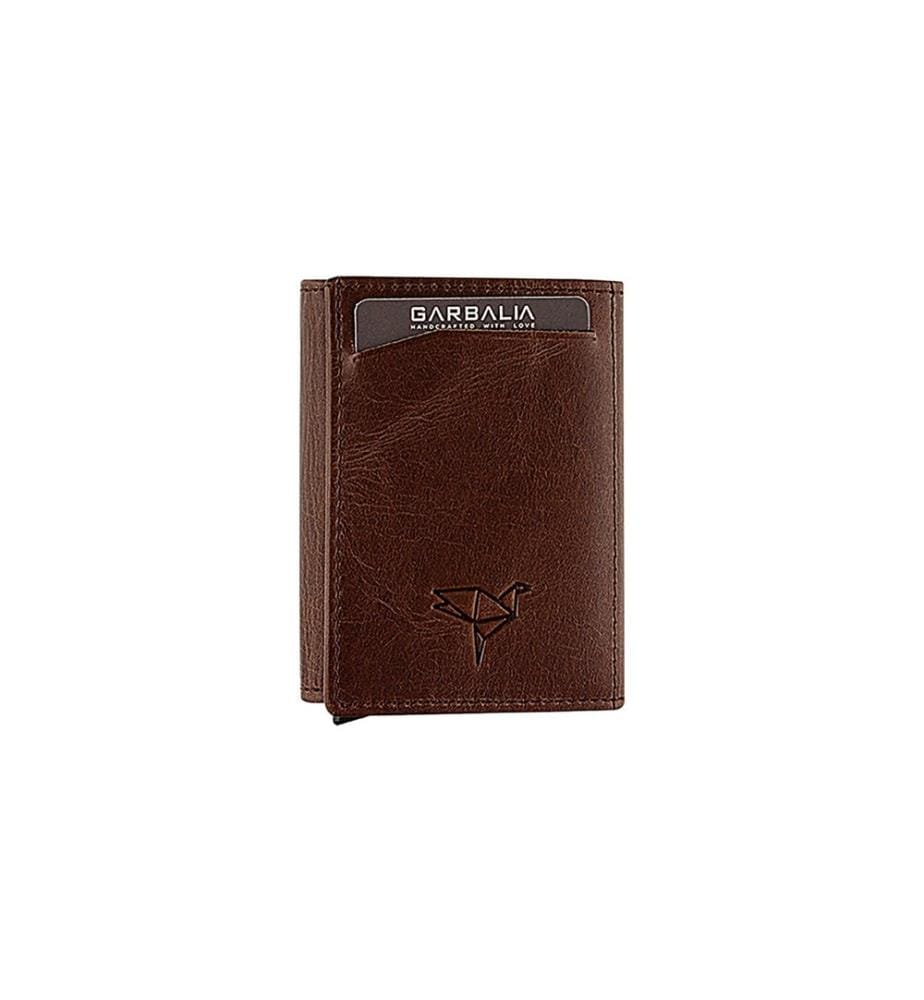 Portefeuille homme, 100 % cuir véritable, marron