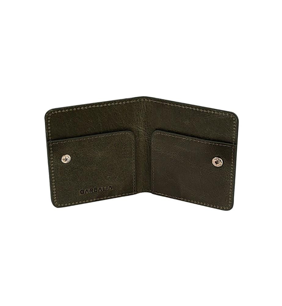 Portefeuille homme, 100 % cuir véritable, vert
