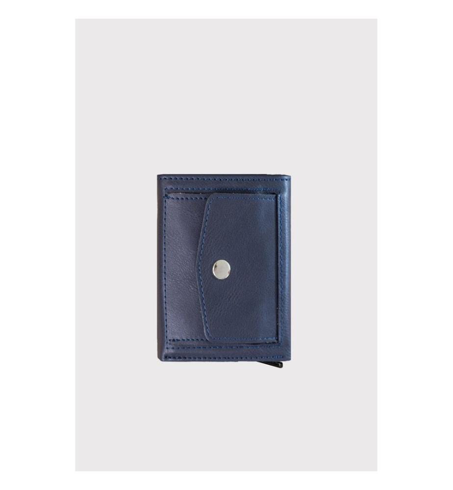 Unisex-Geldbörse, 100 % PU-Leder, Dunkelblau