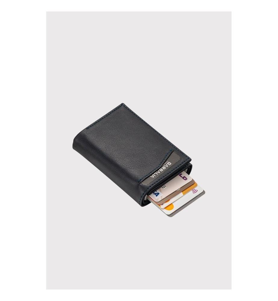 Unisex-Geldbörse, 100 % PU-Leder, Dunkelblau