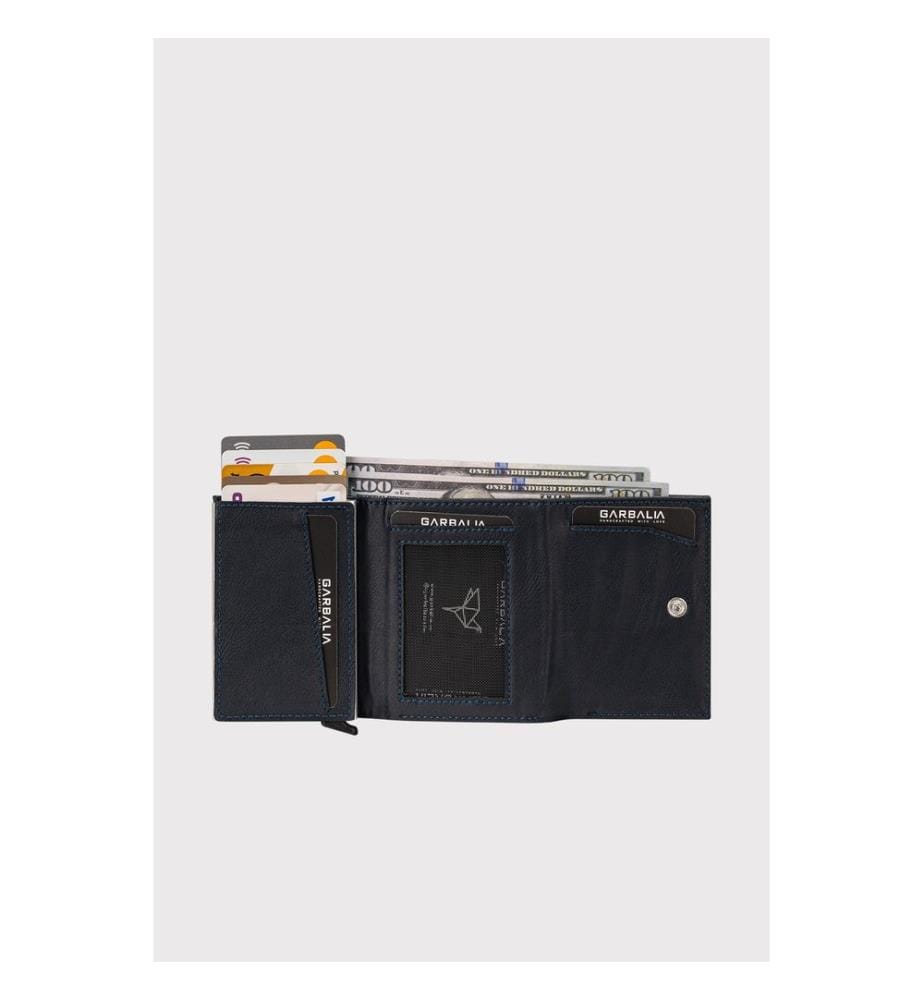 Unisex-Geldbörse, 100 % PU-Leder, Dunkelblau