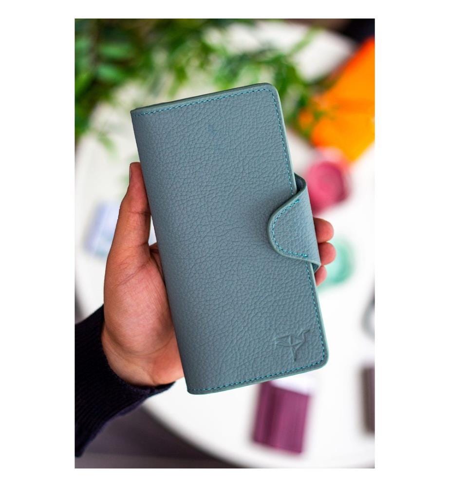Portefeuille unisexe, 100 % cuir PU, menthe
