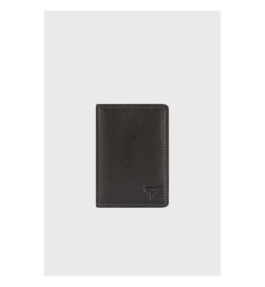 Portefeuille unisexe, 100 % cuir véritable, anthracite