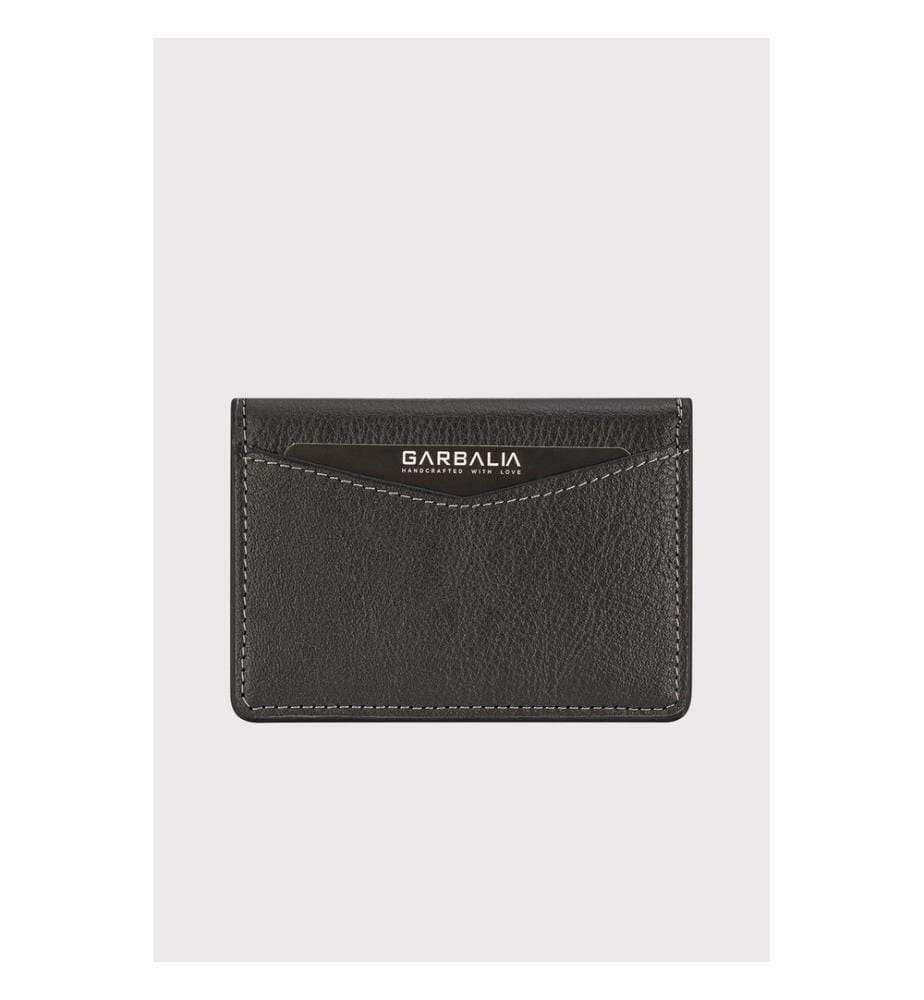 Portefeuille unisexe, 100 % cuir véritable, anthracite