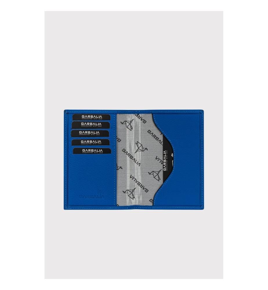 Unisex-Geldbörse, 100 % echtes Leder, Hellblau