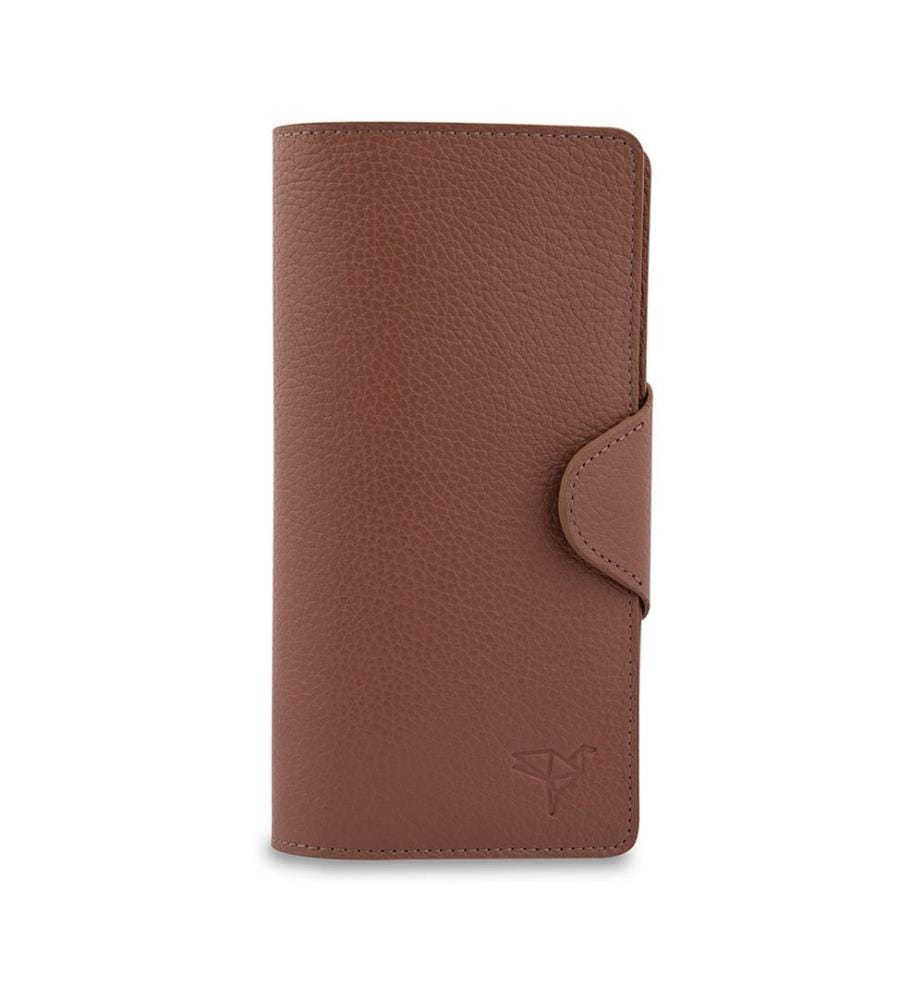 Unisex-Geldbörse, 100 % echtes Leder, Ecru