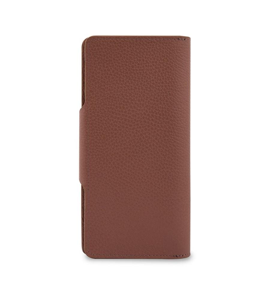 Unisex-Geldbörse, 100 % echtes Leder, Ecru