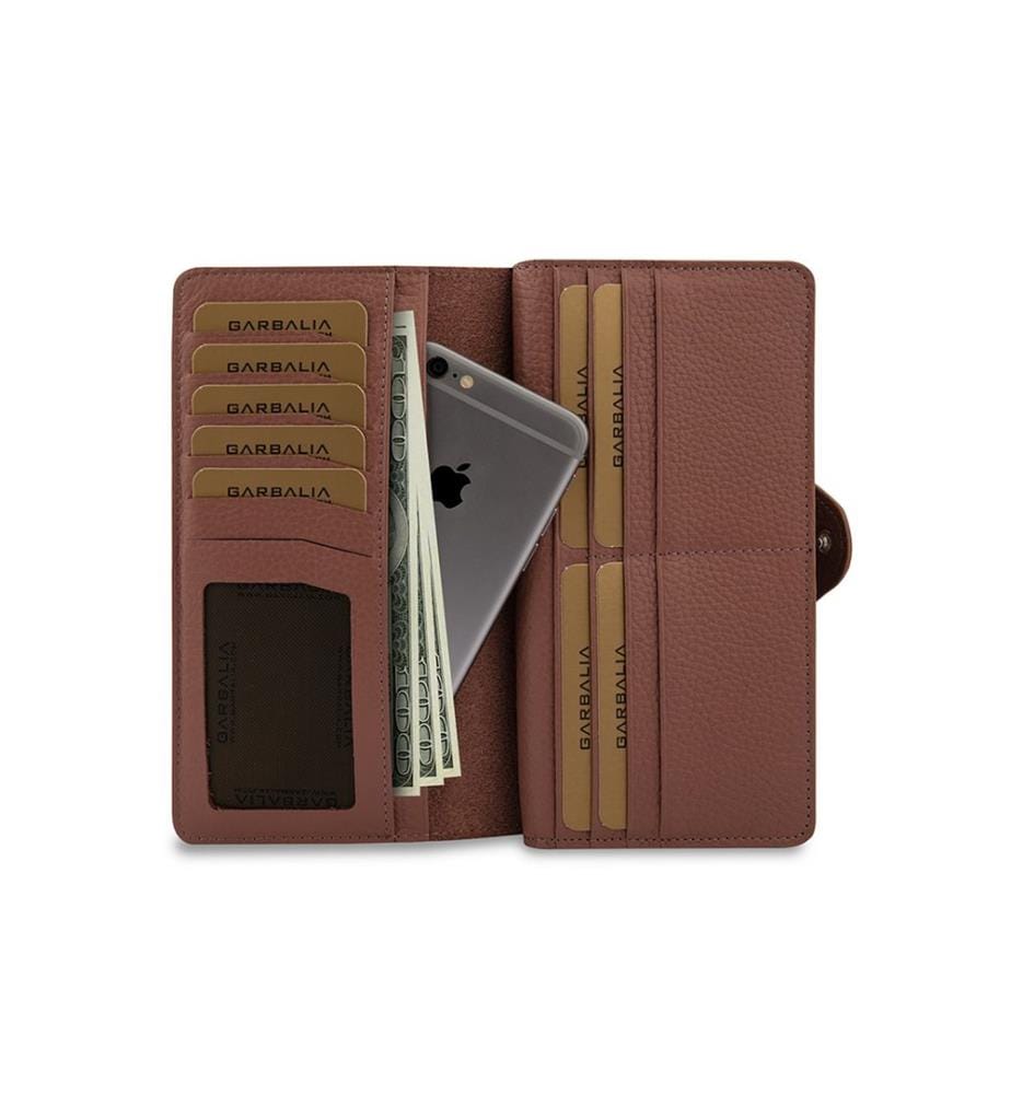 Unisex-Geldbörse, 100 % echtes Leder, Ecru