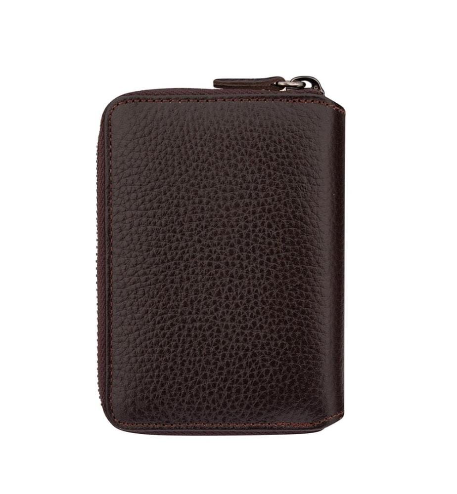 Portefeuille unisexe, 100 % cuir véritable, marron