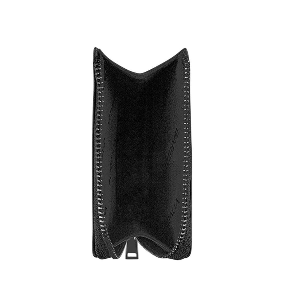 Portefeuille unisexe, 100 % cuir véritable, noir