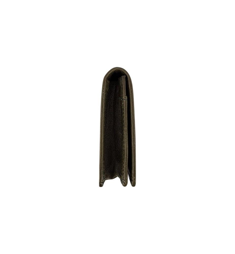 Unisex-Geldbörse, 100 % echtes Leder, Grün