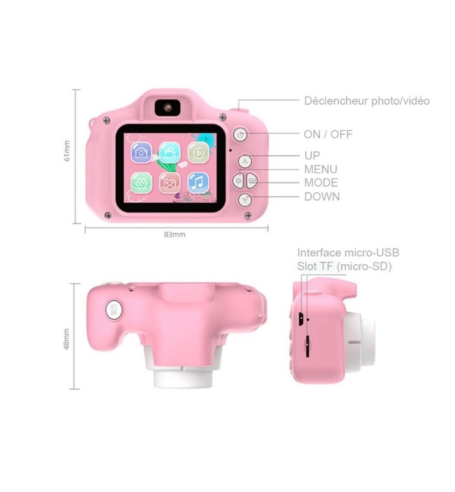 Digitalkamera für Kinder - Modell EasyClick - Rosa