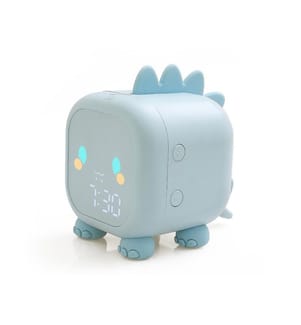 Animierter Wecker mit Hintergrundbeleuchtung - Modell Mon Petit Dino - Blau